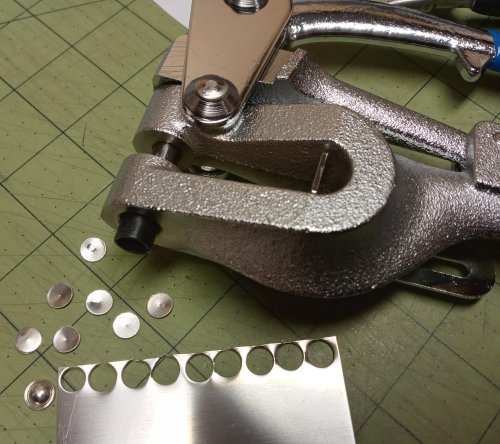 Judy Larson's Domed Stud with Drop Loop - , Metalwork, Cutting, Cutting Tool, Cutters, How To Punch Holes, Hole Punching, Punch A Hole, Stamping, Stamps, Butane Torch, Soldering, Solder, Use the largest hole punch